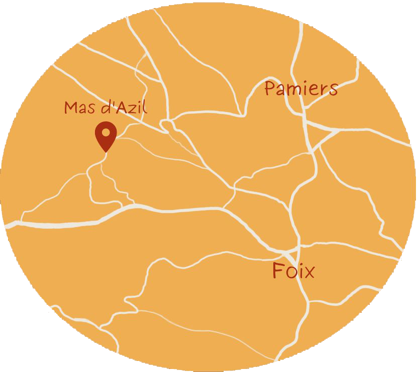 carte de la zone autour du Mas d'Azil, Ariège 